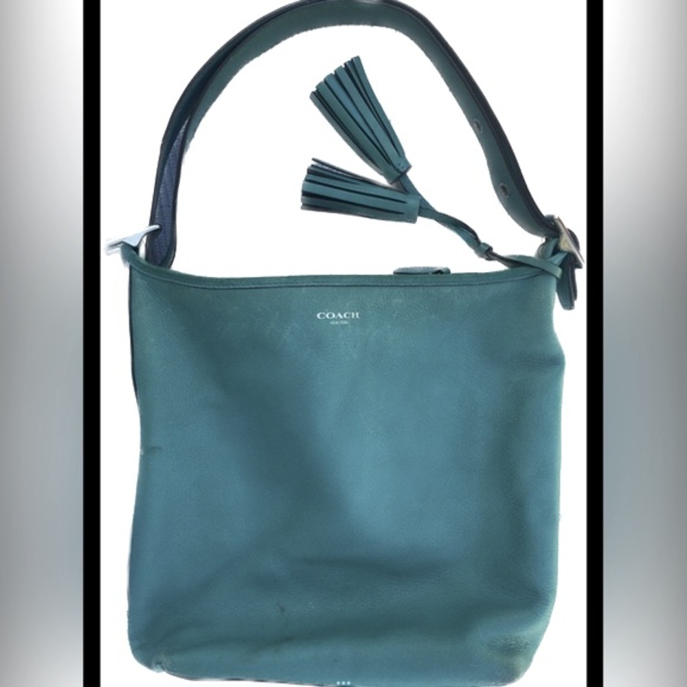 Coach Legacy Duffel Shoulder Handbag Teal Blue/Green